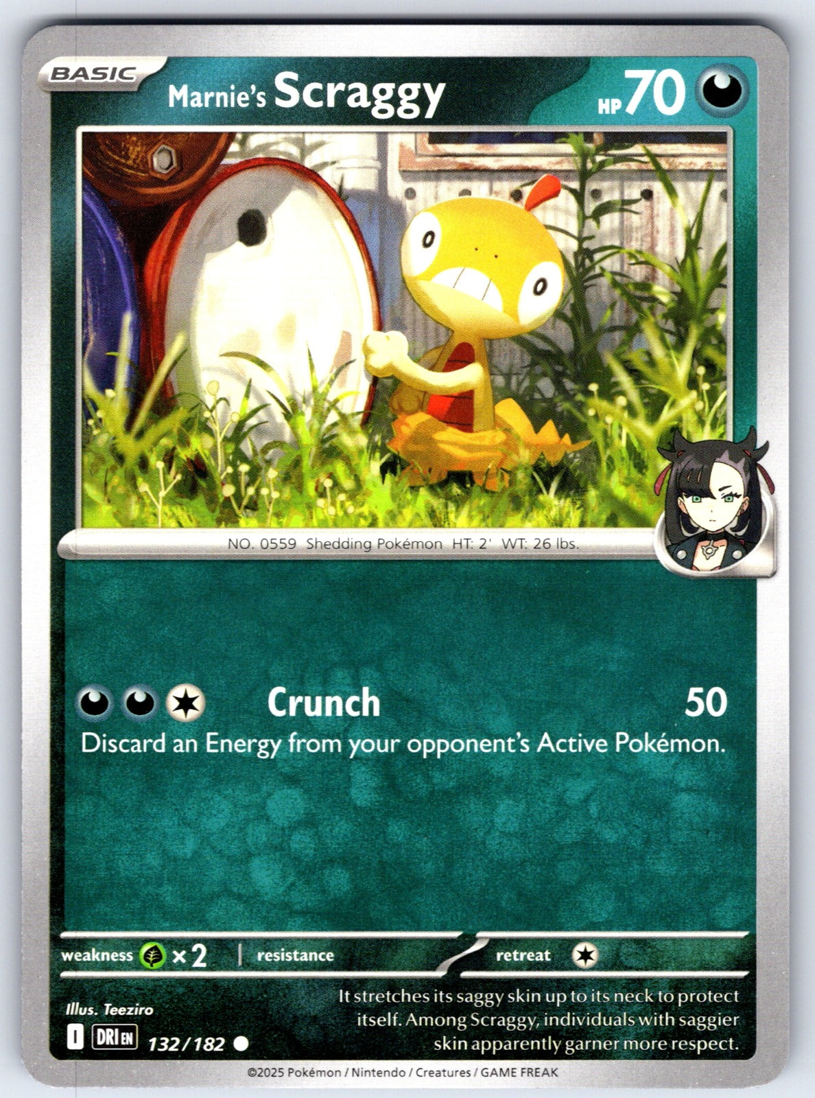 Marnie's Scraggy Common SV10: Destined Rivals 132/182 NM 2025