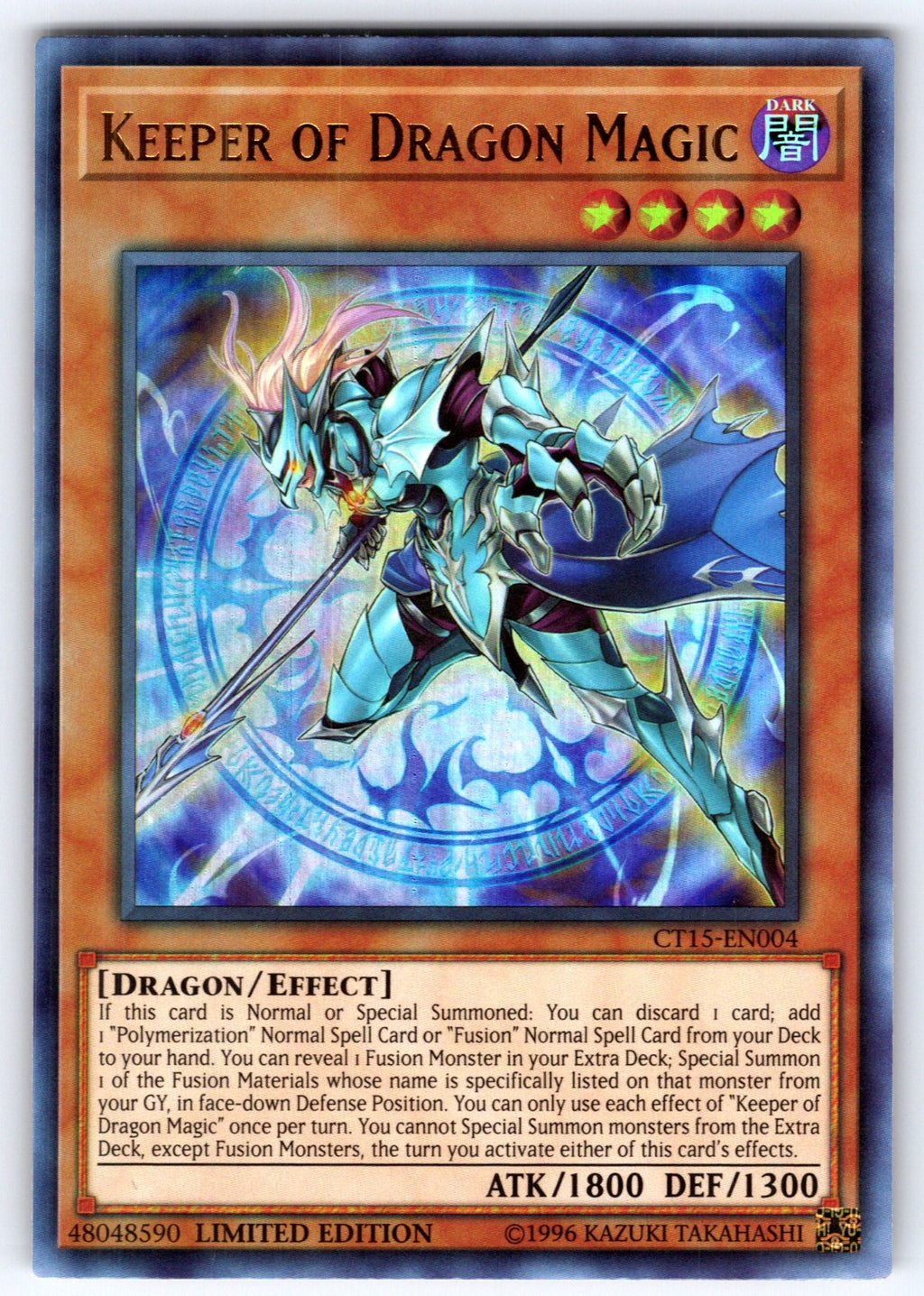 Keeper of Dragon Magic Limited Ultra Rare 2018 Mega-Tins CT15-EN004 NM 2018