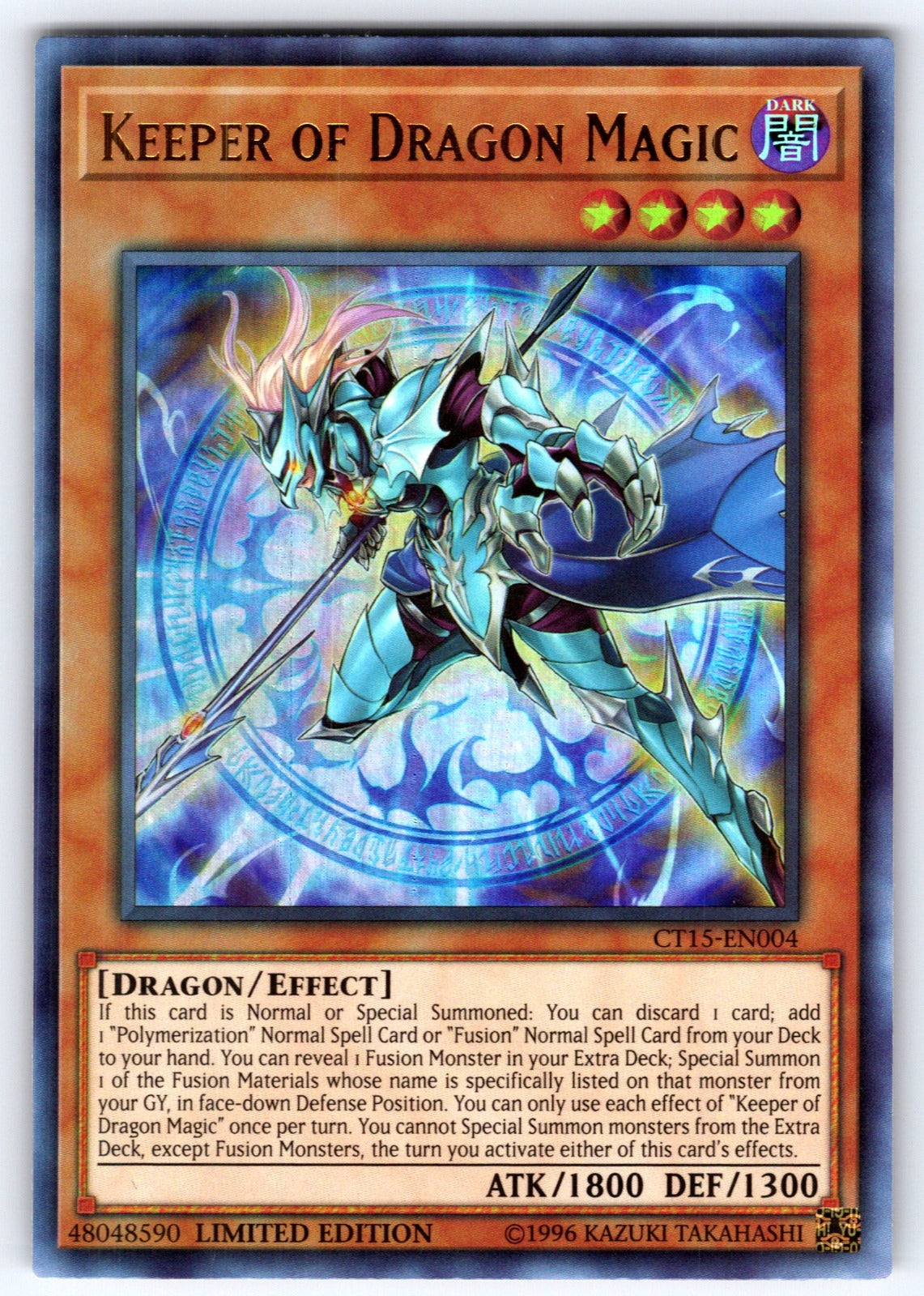 Keeper of Dragon Magic Limited Ultra Rare 2018 Mega-Tins CT15-EN004 NM 2018