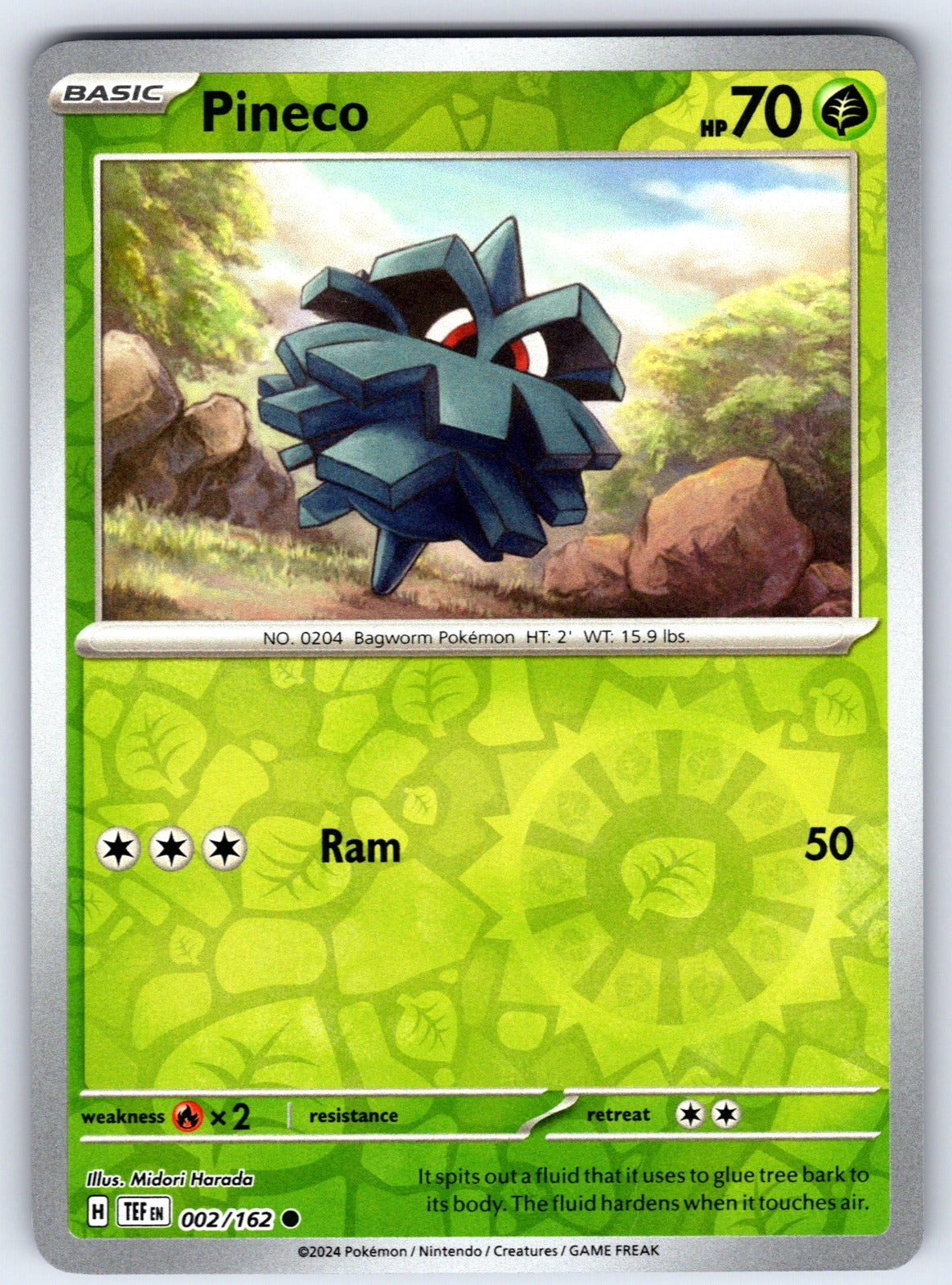 Pineco Reverse Holo Common SV05: Temporal Forces 002/162 NM 2024