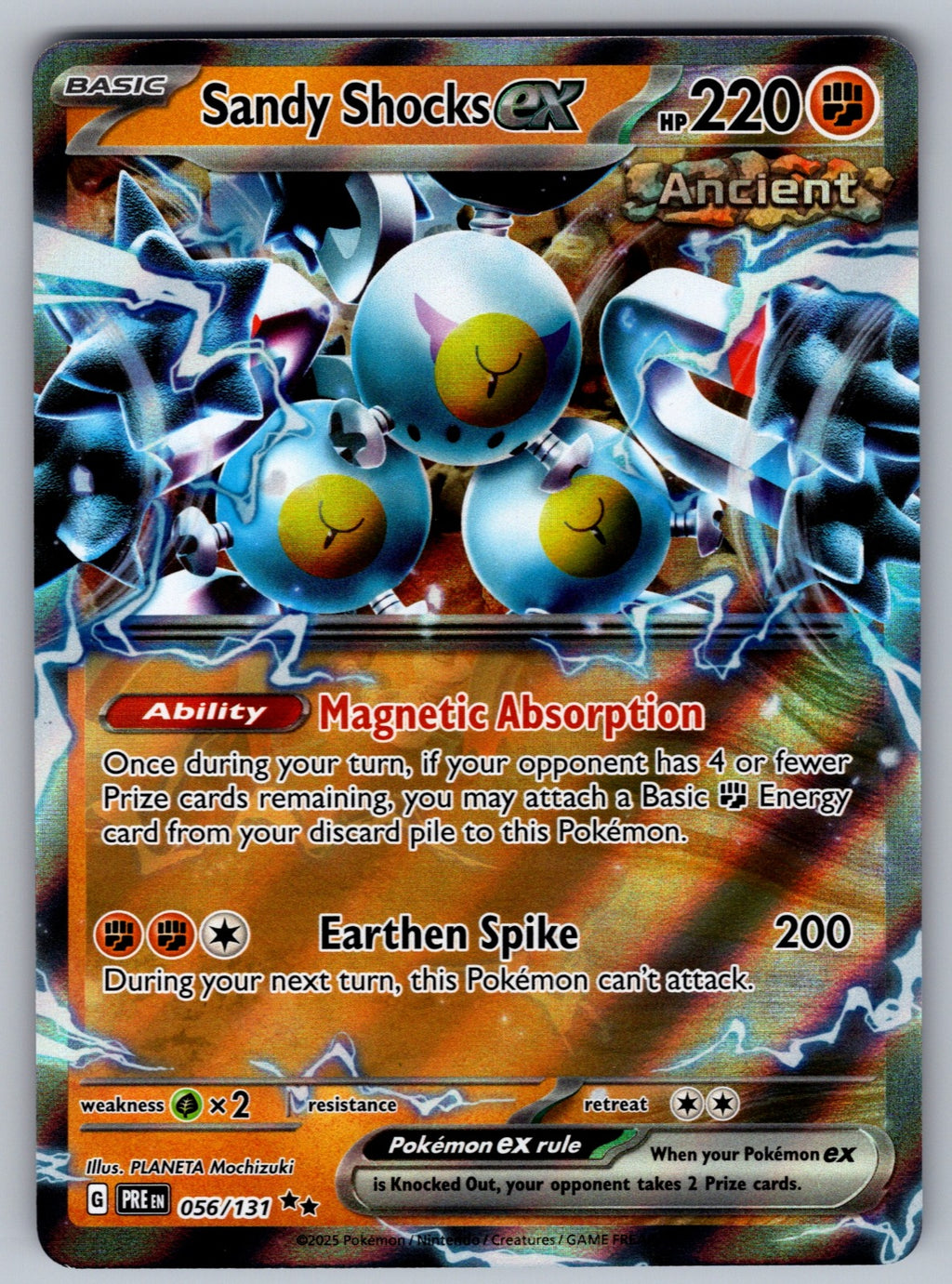 Sandy Shocks ex Holo Double Rare SV: Prismatic Evolutions 056/131 NM 2025