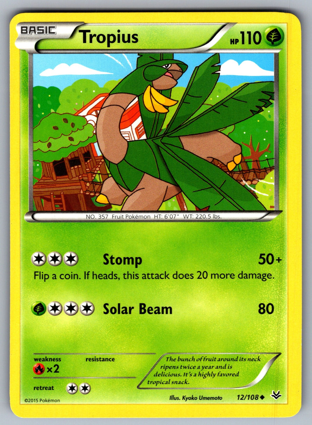 Tropius Uncommon XY - Roaring Skies 12/108 LP 2015