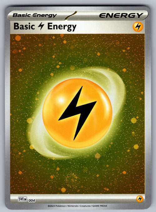 Basic Lightning Energy (Cosmos Holo) Holo Common SVE: Scarlet & Violet Energies 