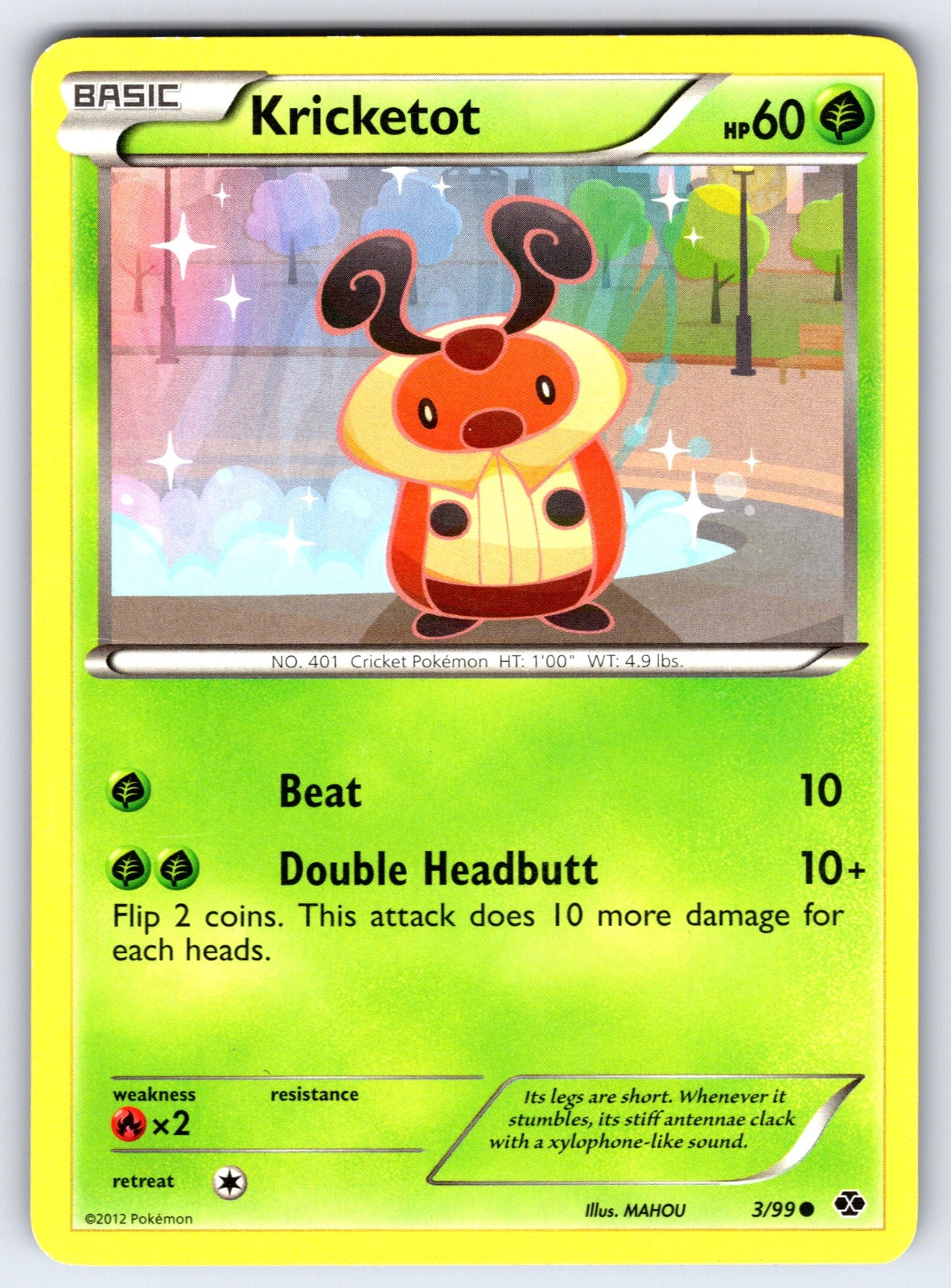 Kricketot Common Next Destinies 3/99 LP 2012