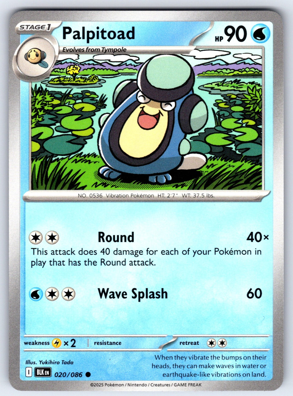 Palpitoad Common SV: Black Bolt 020/086 NM 2025
