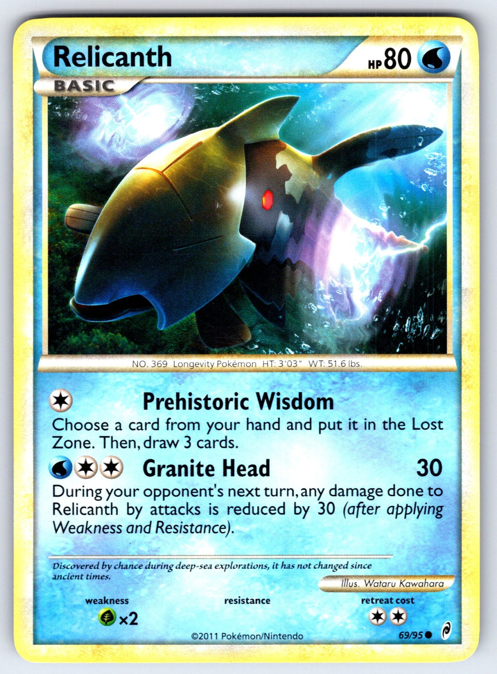 Relicanth Common Call of Legends 69/95 LP 2011