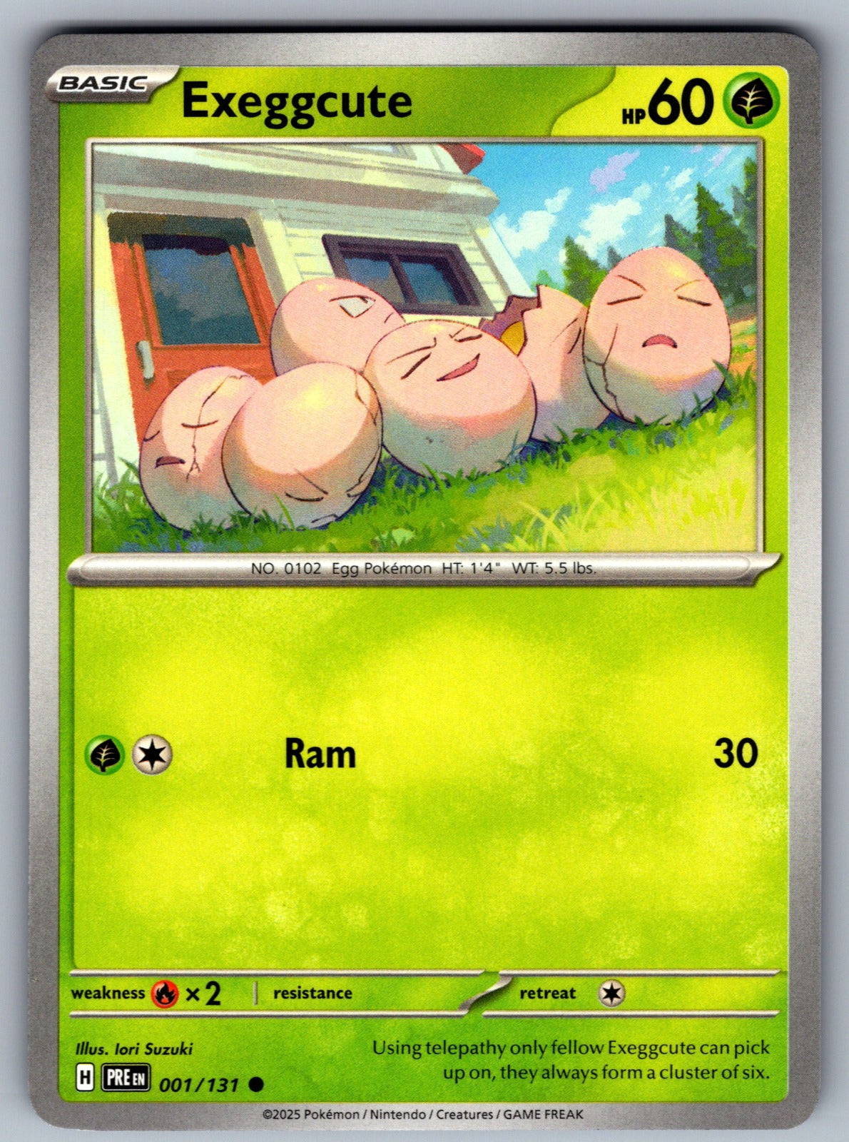 Exeggcute Common SV: Prismatic Evolutions 001/131 NM 2025