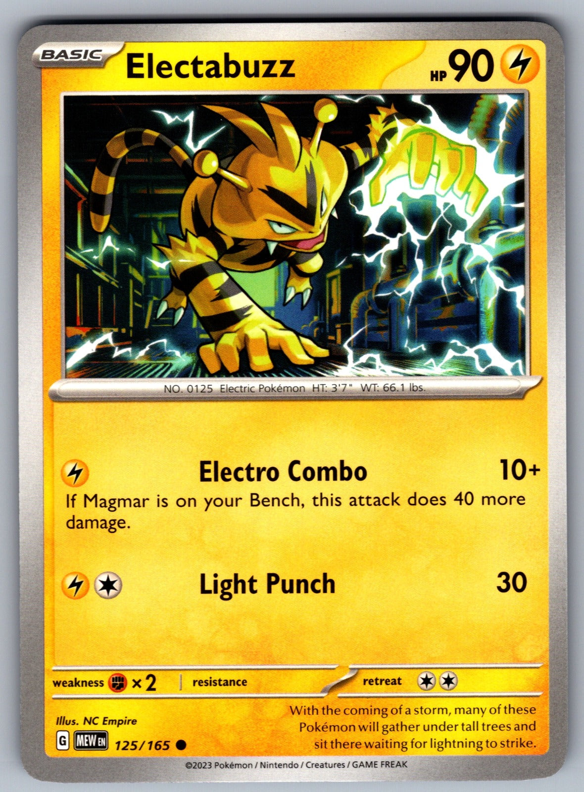 Electabuzz Common SV: Scarlet & Violet 151 125/165 NM 2023
