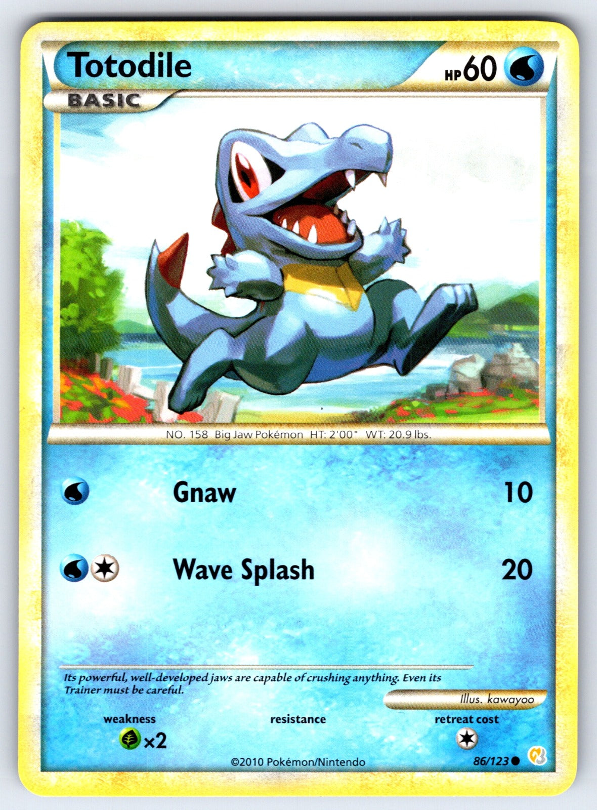 Totodile Common HeartGold SoulSilver 86/123 LP 2010