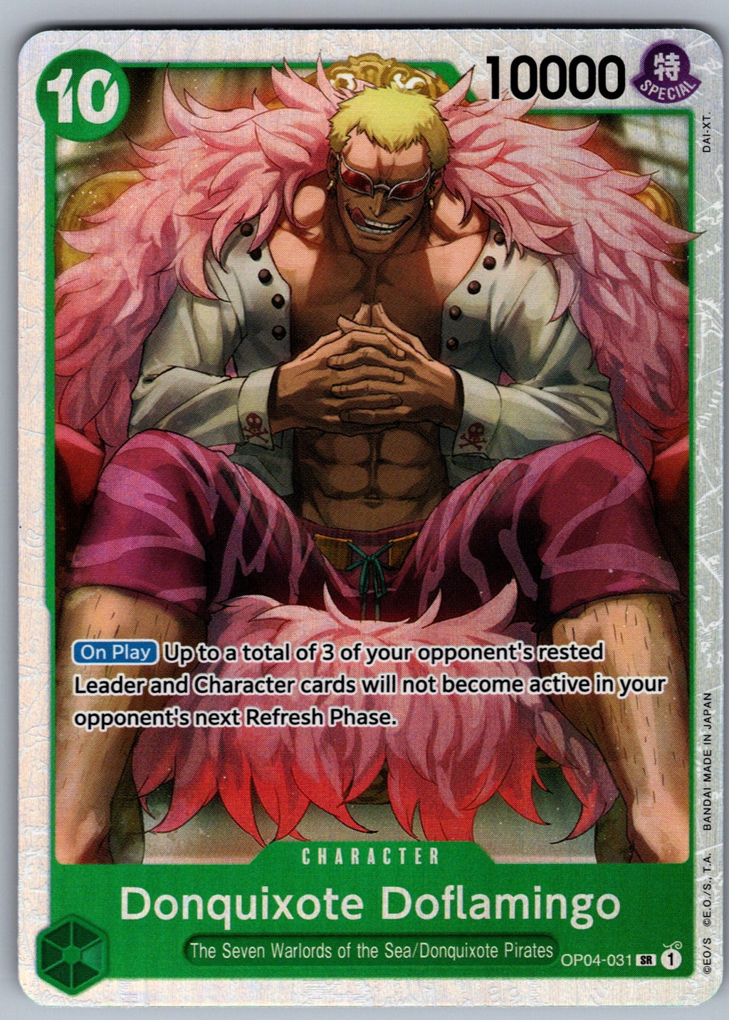Donquixote Doflamingo (031) Foil SR Kingdoms of Intrigue OP04-031 NM 2023