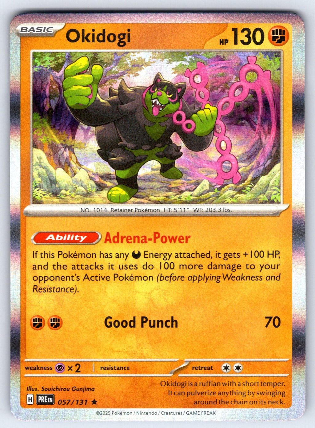 Okidogi Holo Rare SV: Prismatic Evolutions 057/131 NM 2025