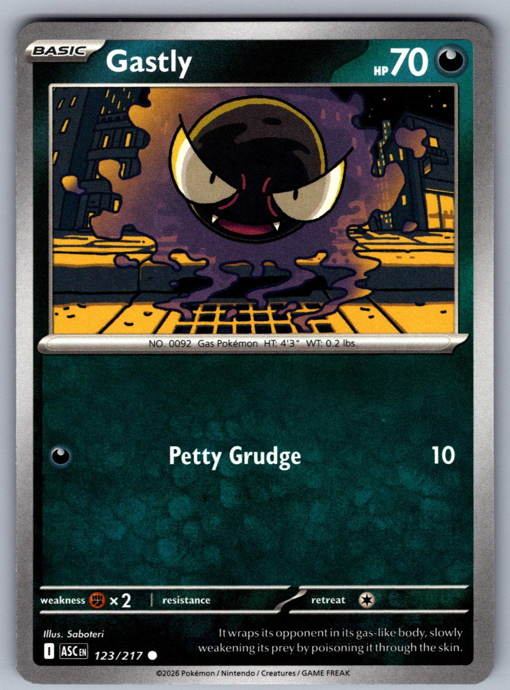 Gastly Common ME: Ascended Heroes 123/217 NM 2026