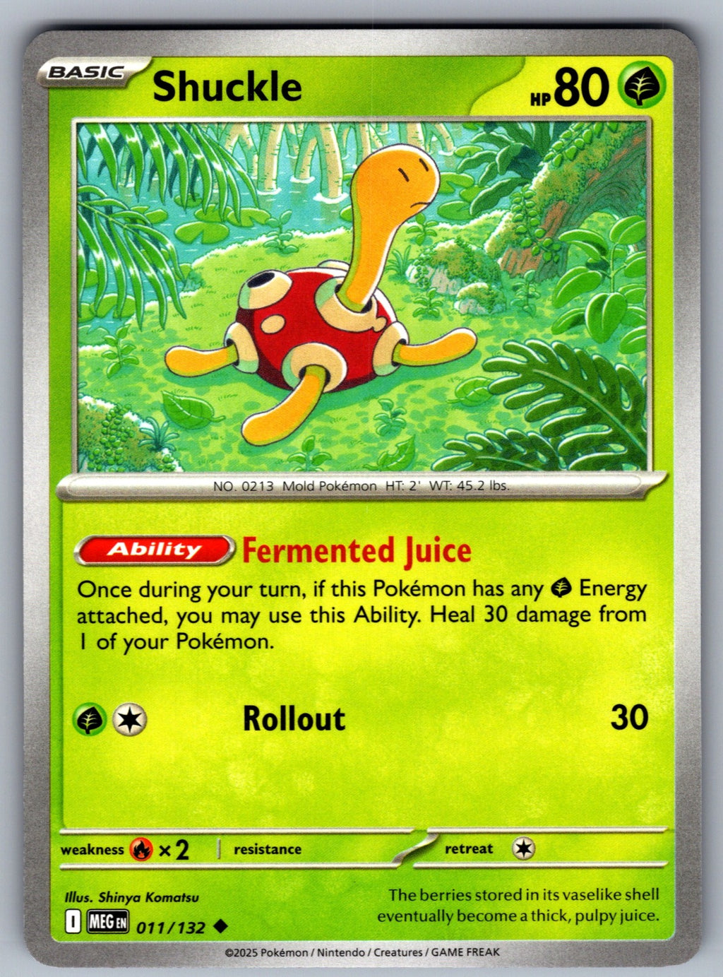 Shuckle Uncommon ME01: Mega Evolution 011/132 NM 2025