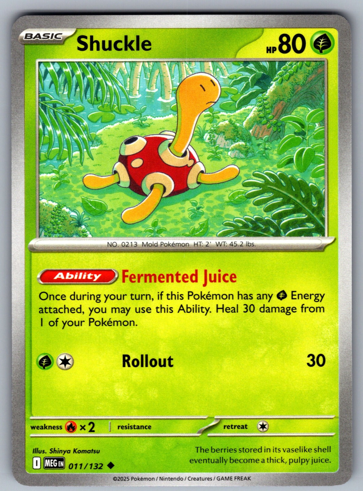 Shuckle Uncommon ME01: Mega Evolution 011/132 NM 2025