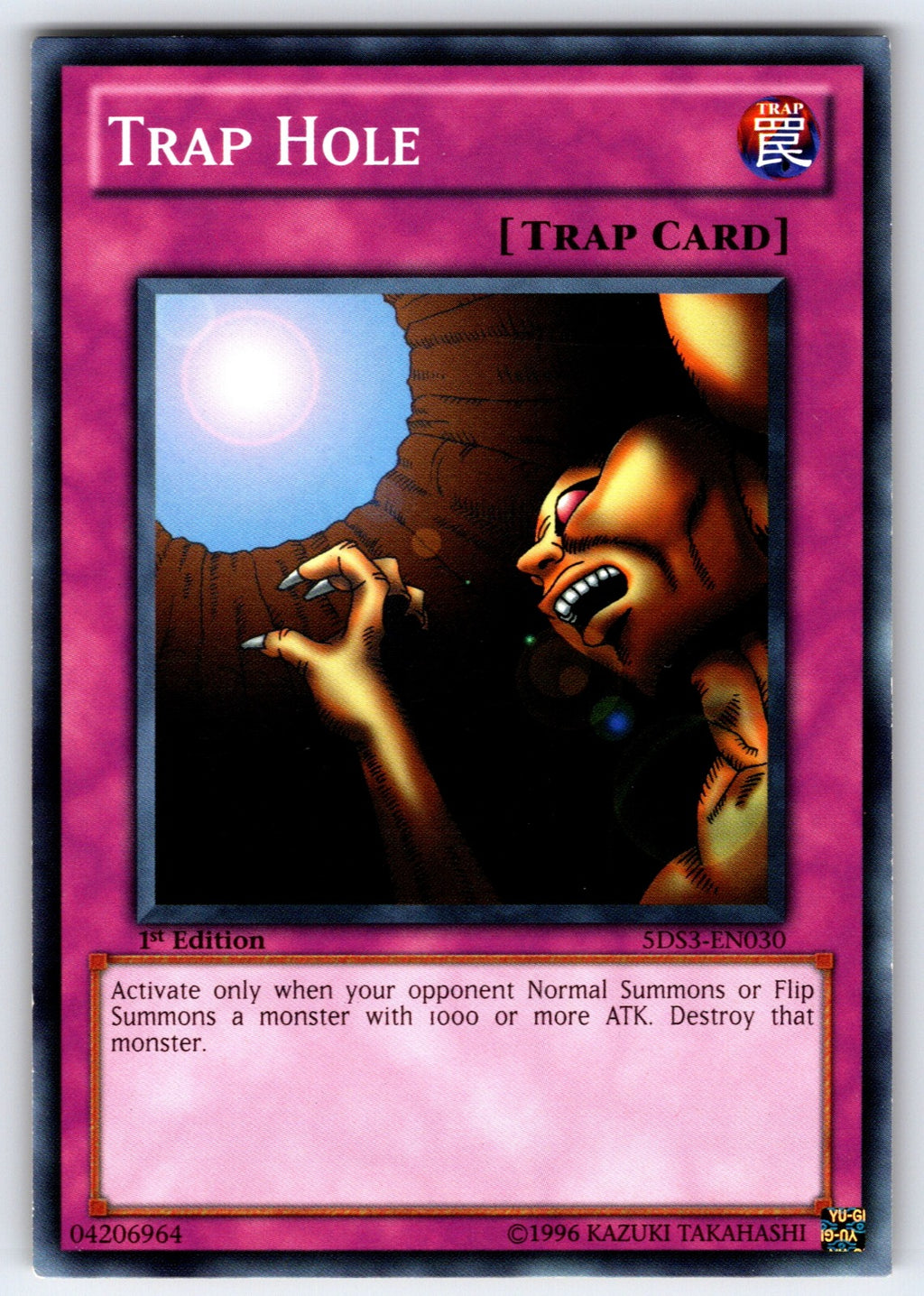 Trap Hole 1st Edition Common Starter Deck: Yugi Evolution SYE-041 LP 2004