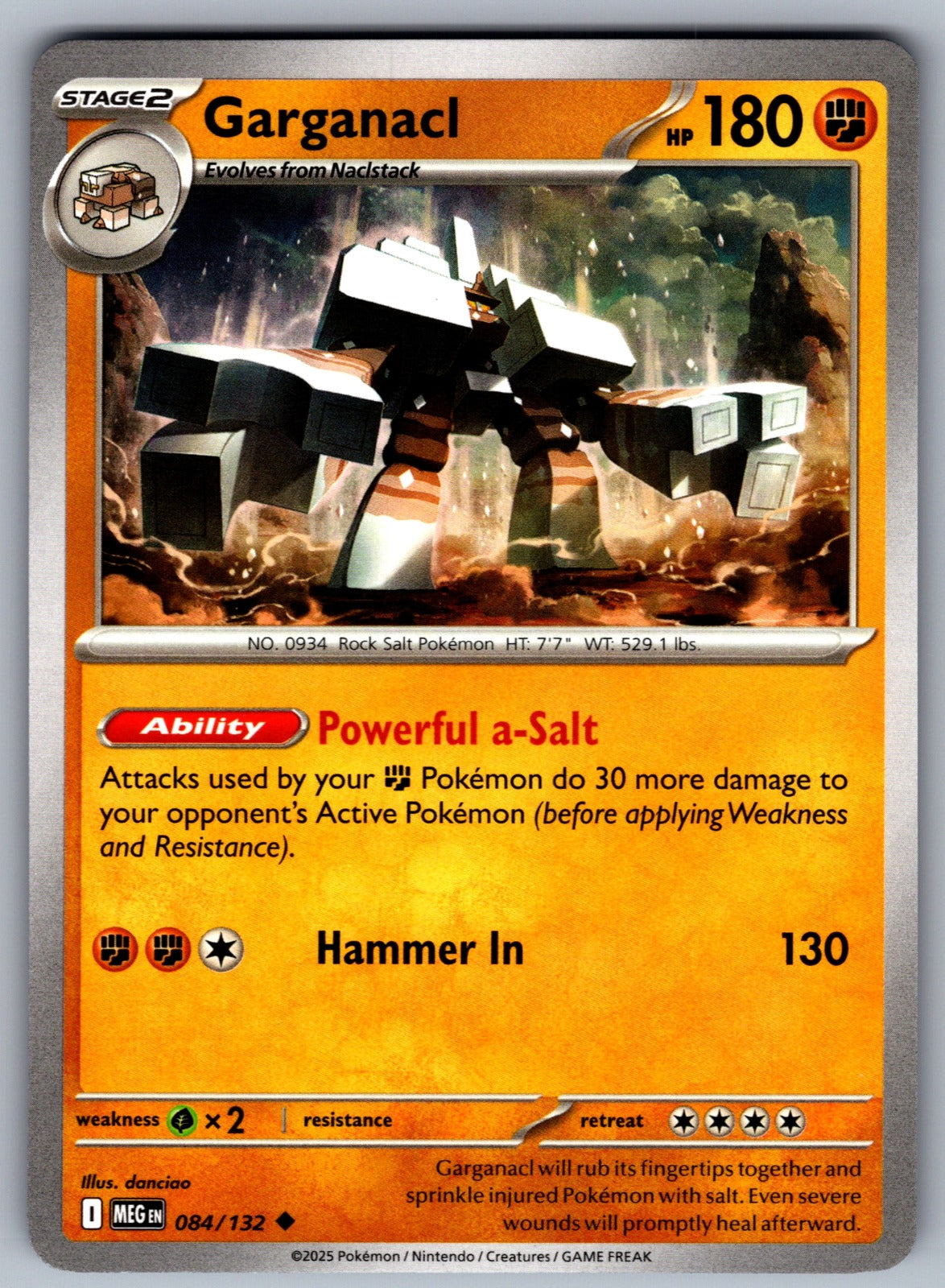 Garganacl Uncommon ME01: Mega Evolution 084/132 NM 2025
