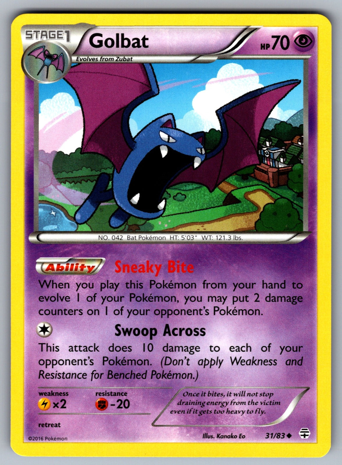 Golbat Uncommon Generations 31/83 LP 2016