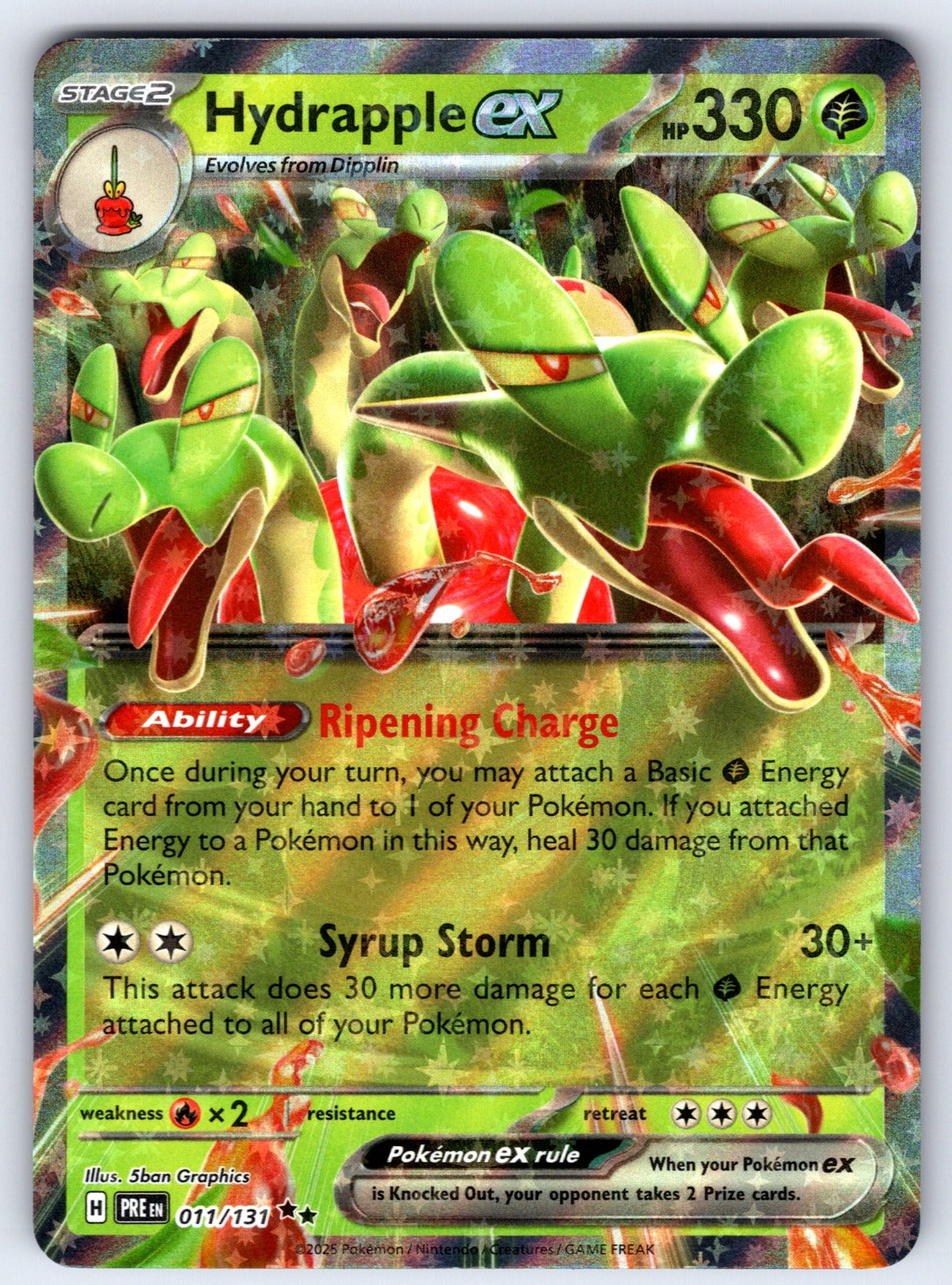 Hydrapple ex Holo Double Rare SV: Prismatic Evolutions 011/131 NM 2025