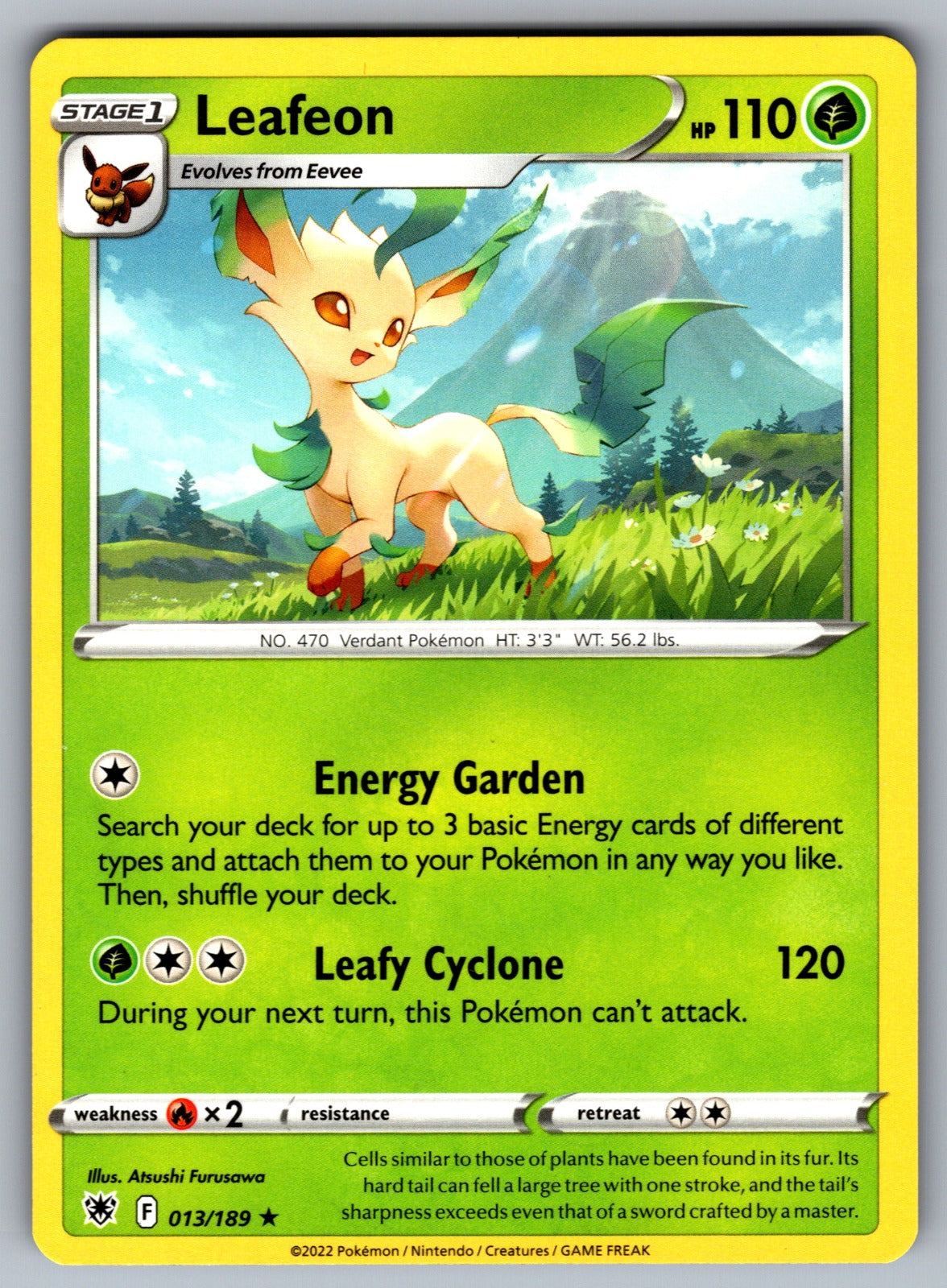 Leafeon Rare SWSH10: Astral Radiance 013/189 NM 2022