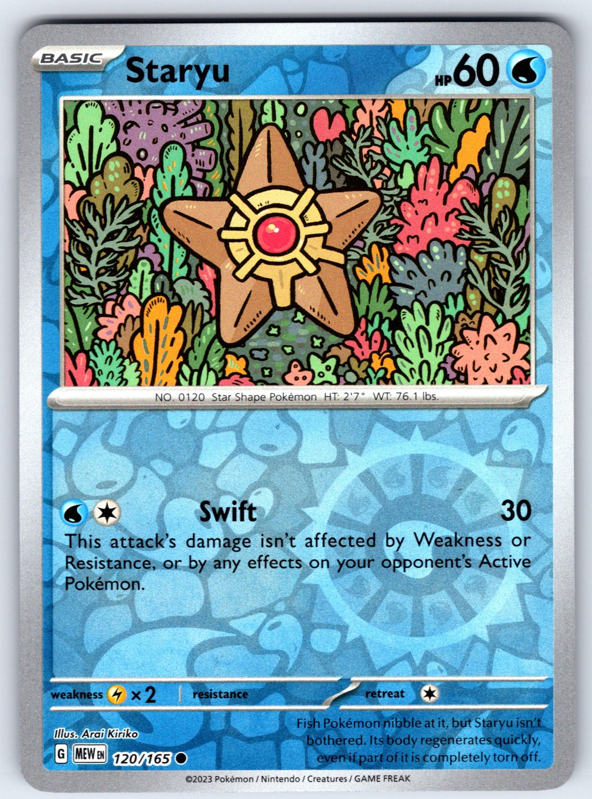 Staryu Reverse Holo Common SV: Scarlet & Violet 151 120/165 NM 2023