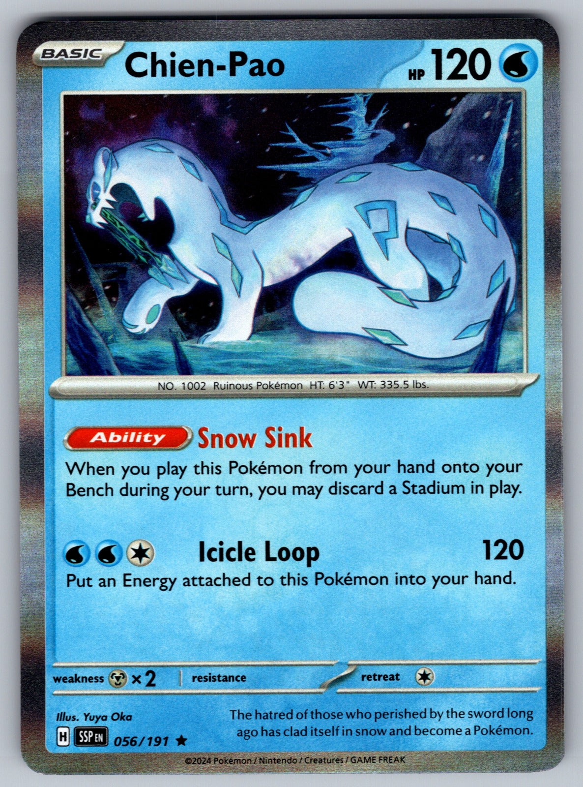 Chien-Pao Holo Rare SV08: Surging Sparks 056/191 NM 2024