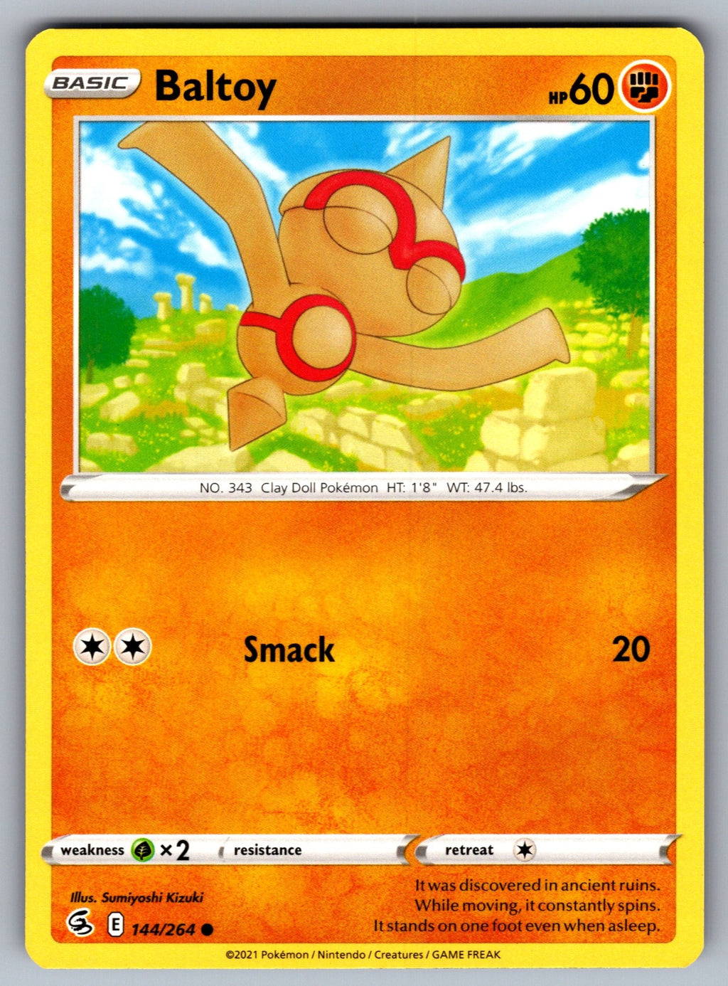 Baltoy Common SWSH08: Fusion Strike 144/264 NM 2021