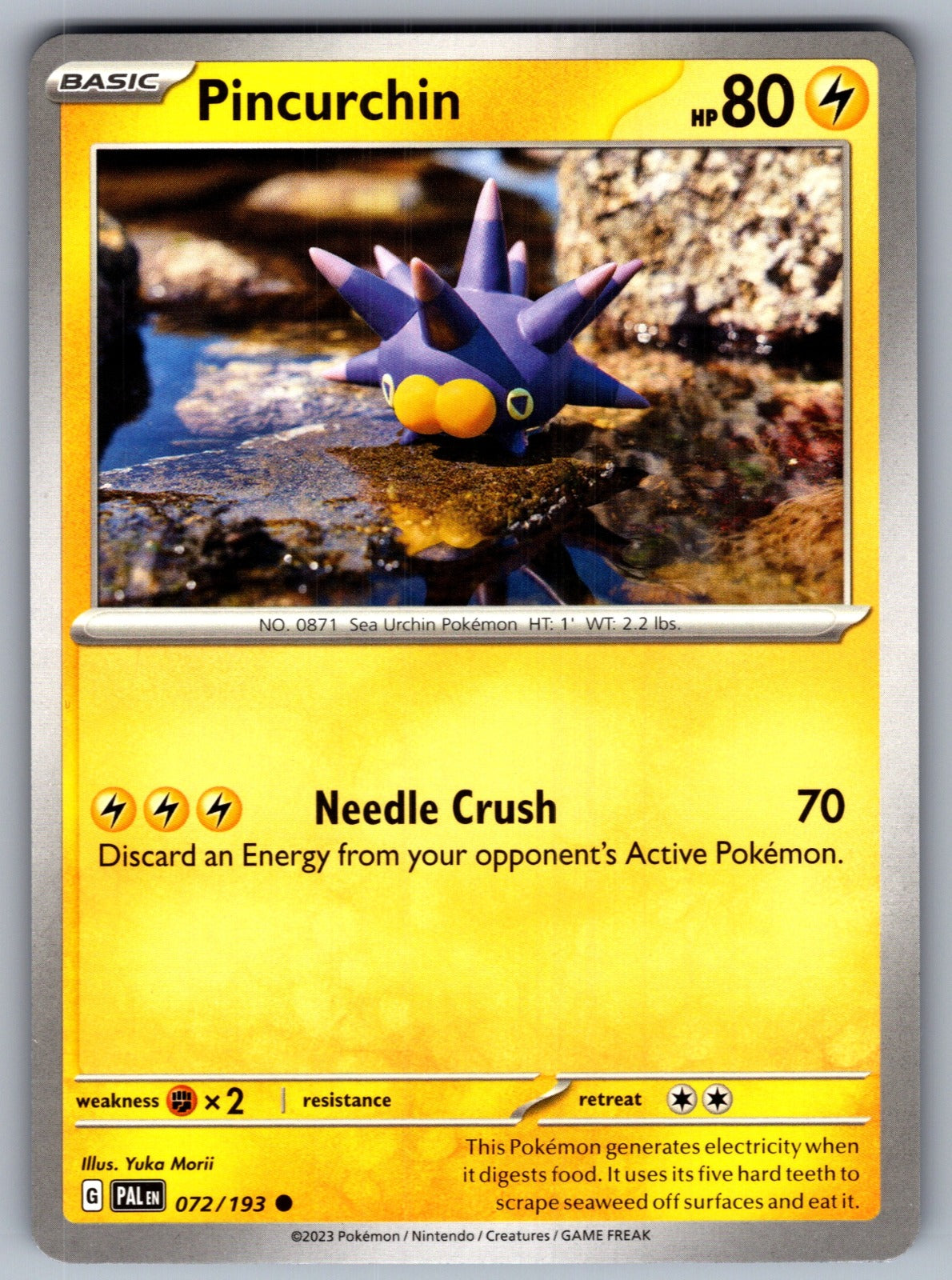 Pincurchin Common SV02: Paldea Evolved 072/193 NM 2023