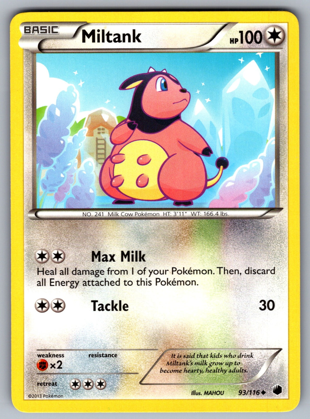 Miltank Uncommon Plasma Freeze 93/116 LP 2013