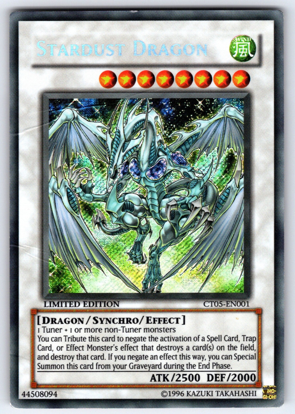 Stardust Dragon Limited Secret Rare 2008 Collectors Tin CT05-EN001 HP 2008