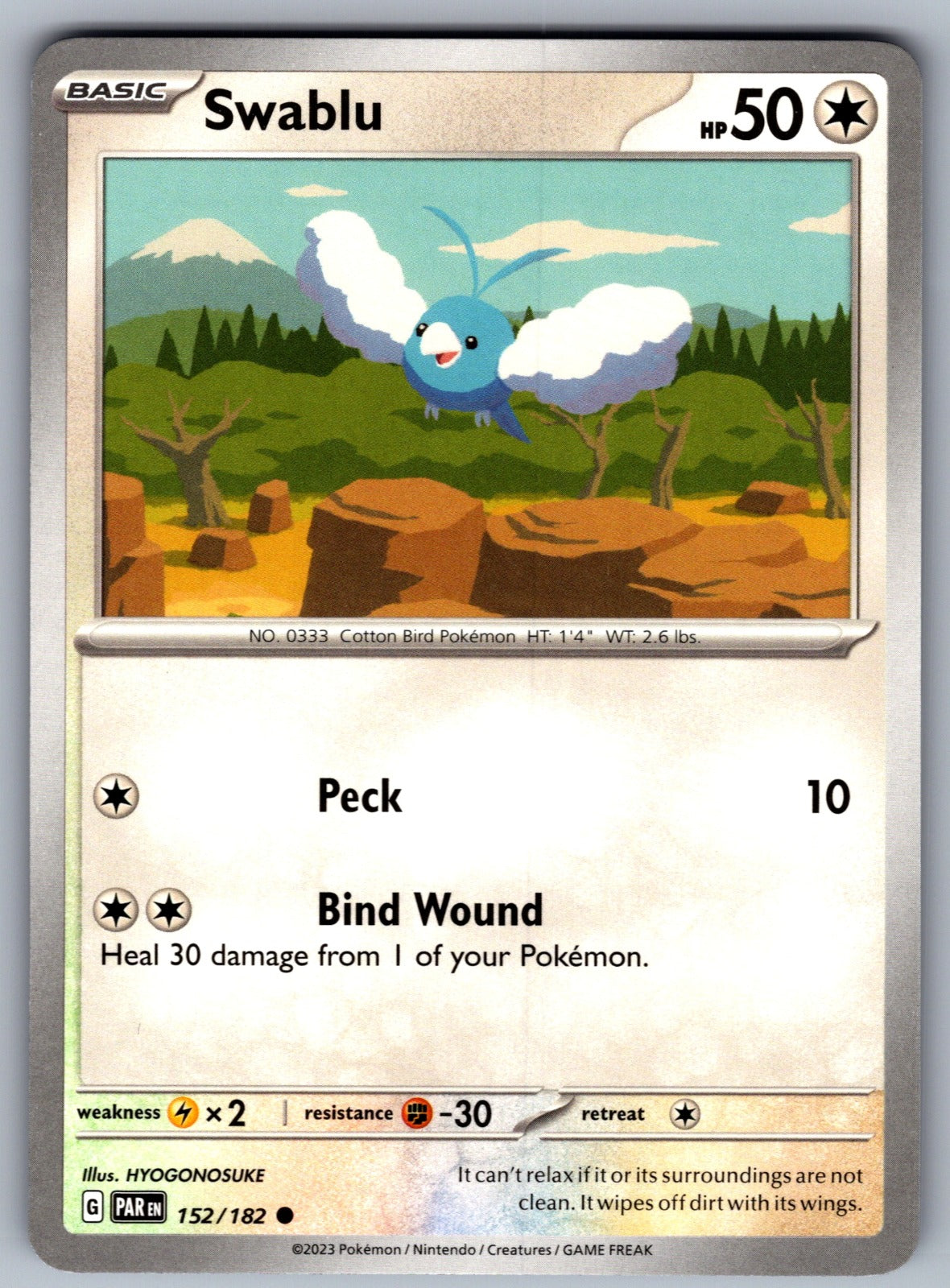 Swablu Common SV04: Paradox Rift 152/182 NM 2023
