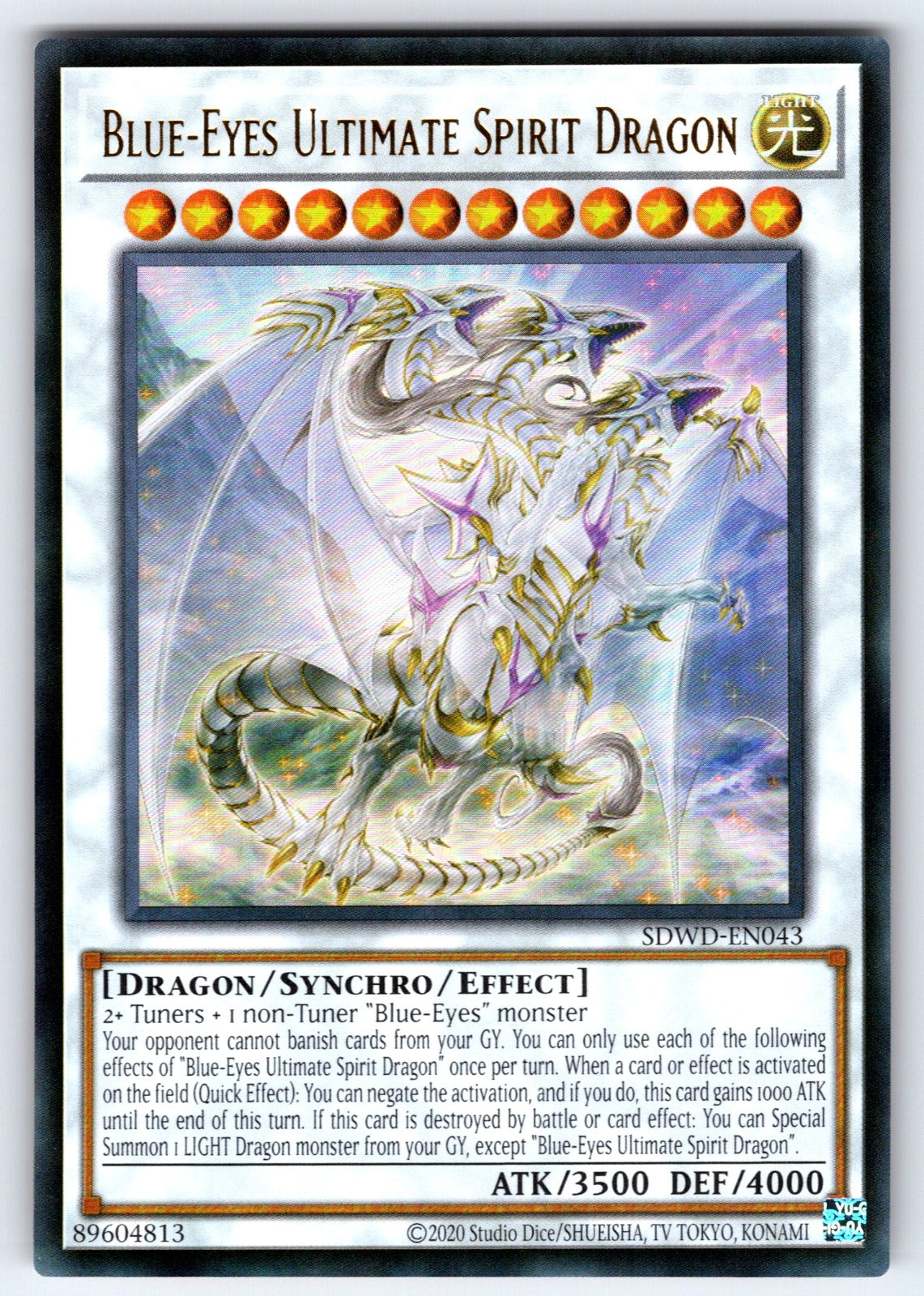 Blue-Eyes Ultimate Spirit Dragon Limited Ultra Rare Limited Pack World Champions