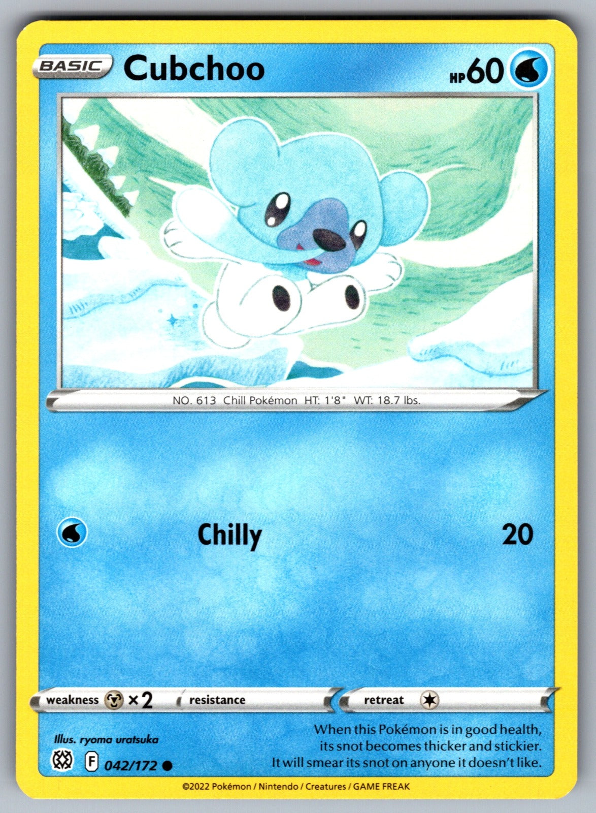 Cubchoo Common SWSH09: Brilliant Stars 042/172 NM 2022