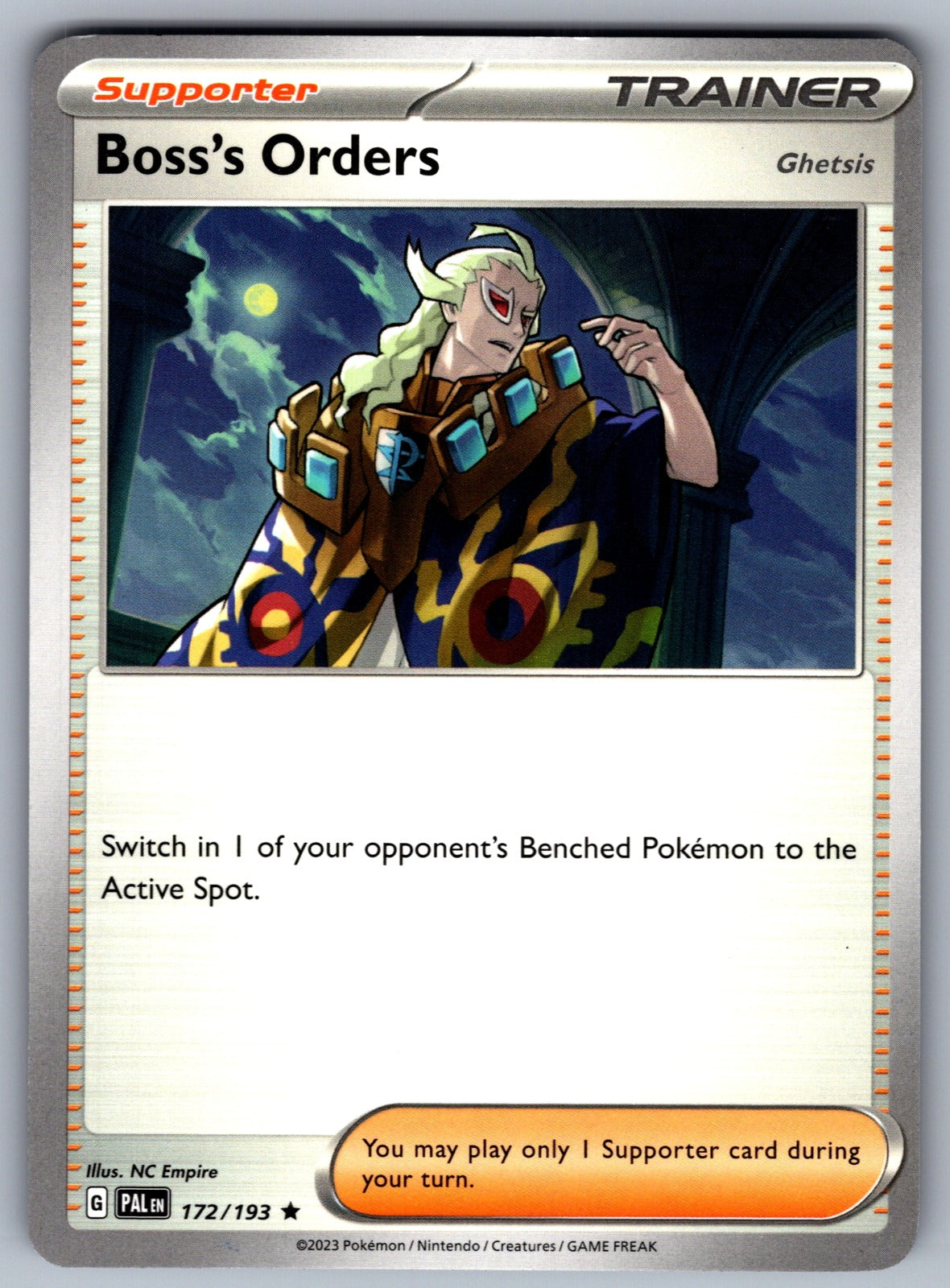 Boss's Orders Holo Rare SV02: Paldea Evolved 172/193 NM 2023