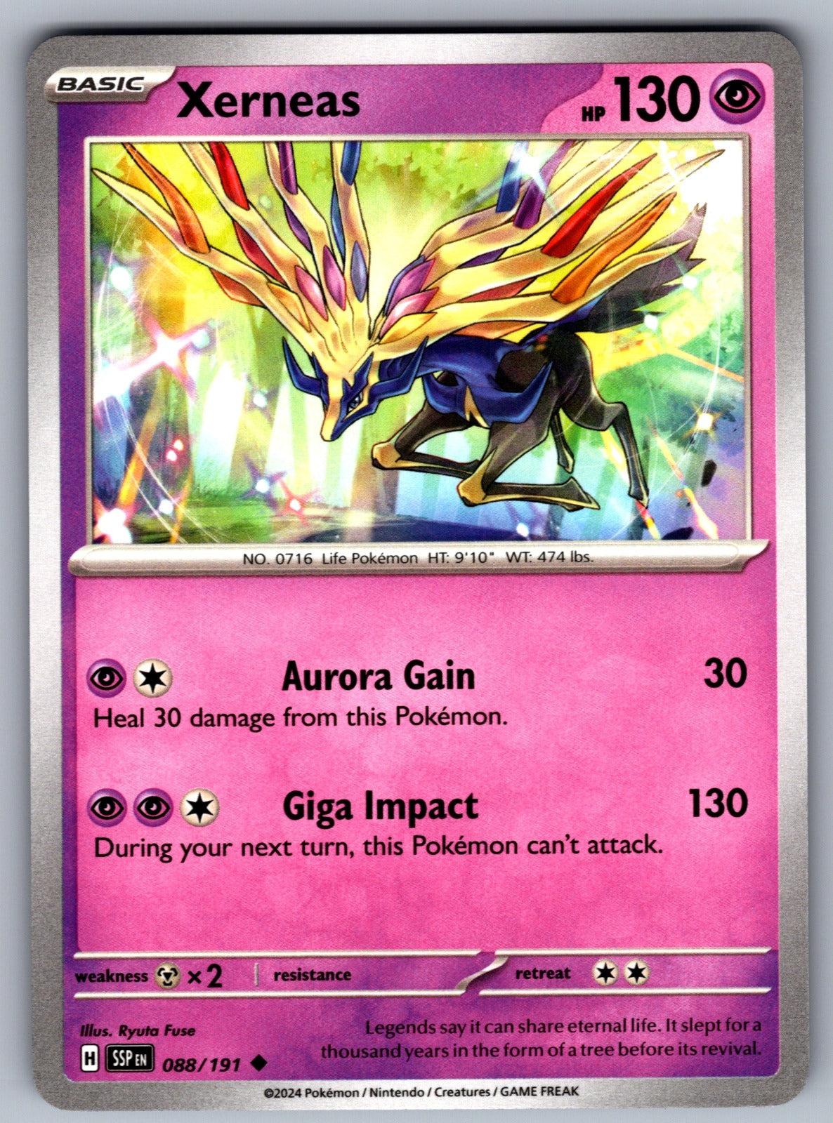 Xerneas Uncommon SV08: Surging Sparks 088/191 NM 2024