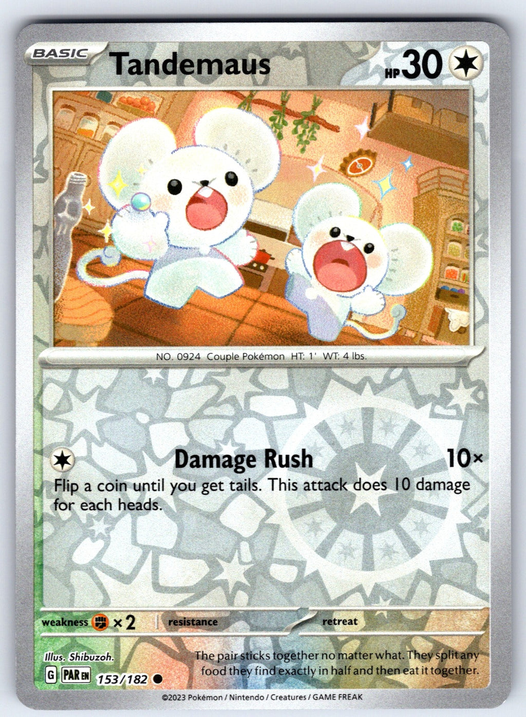 Tandemaus Reverse Holo Common SV04: Paradox Rift 153/182 NM 2023