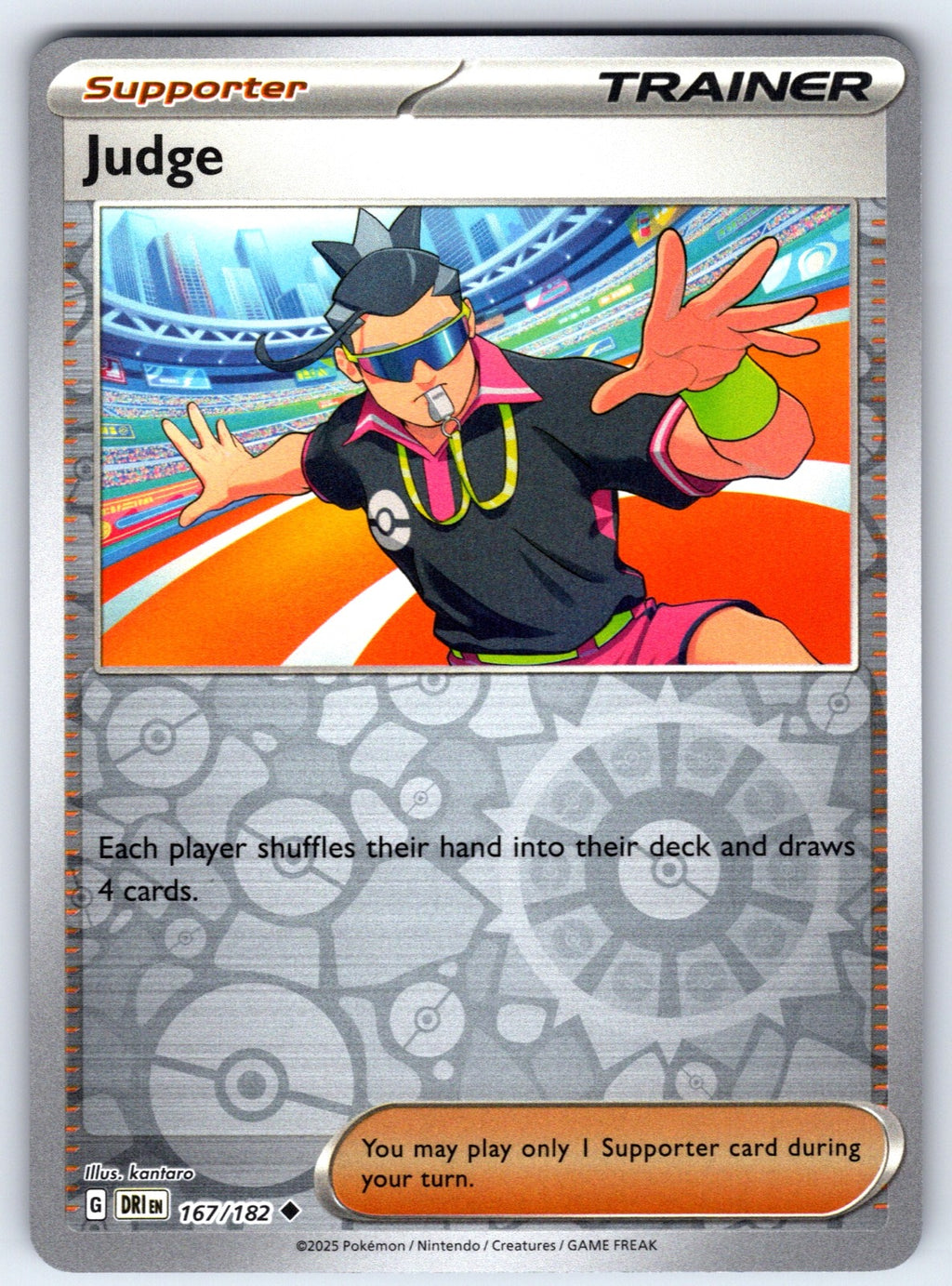 Judge Reverse Holo Uncommon SV10: Destined Rivals 167/182 NM 2025