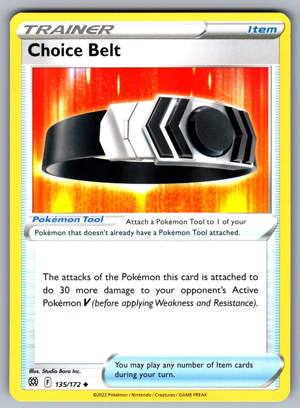 Choice Belt Uncommon SWSH09: Brilliant Stars 135/172 NM 2022