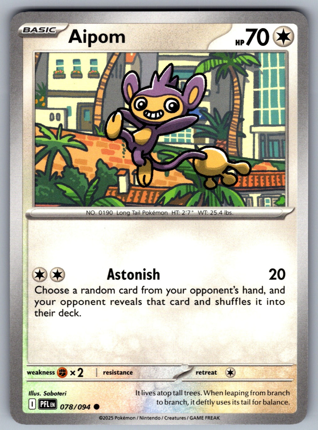 Aipom Common ME02: Phantasmal Flames 078/094 NM 2025