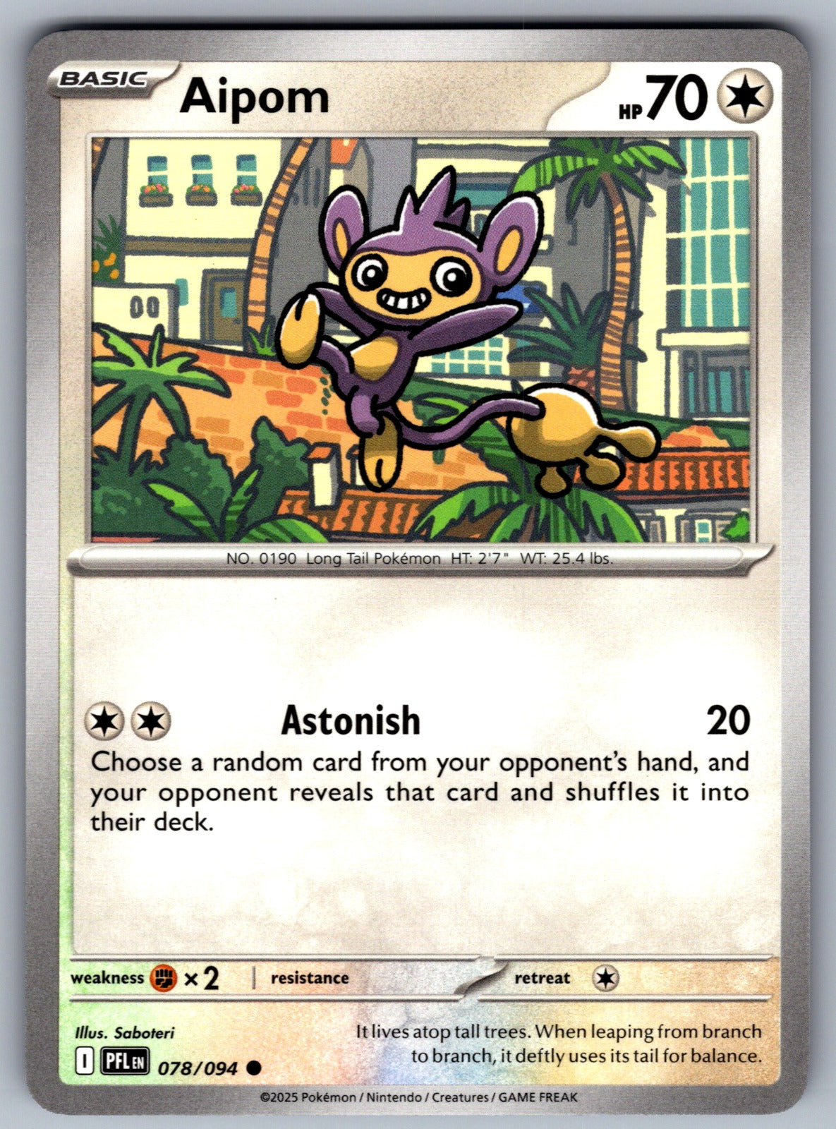 Aipom Common ME02: Phantasmal Flames 078/094 NM 2025