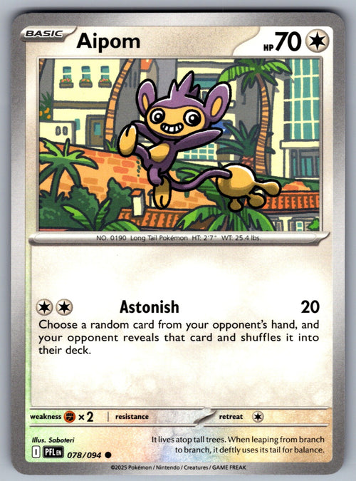 Aipom Common ME02: Phantasmal Flames 078/094 NM 2025