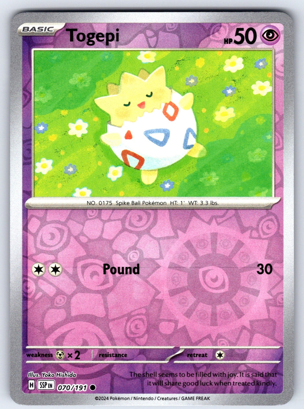 Togepi Reverse Holo Common ME: Ascended Heroes 080/217 NM 2026