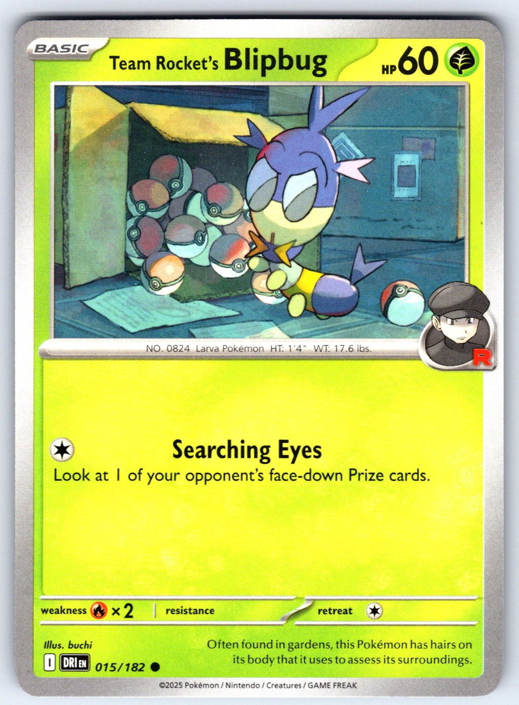 Team Rocket's Blipbug Common SV10: Destined Rivals 015/182 NM 2025
