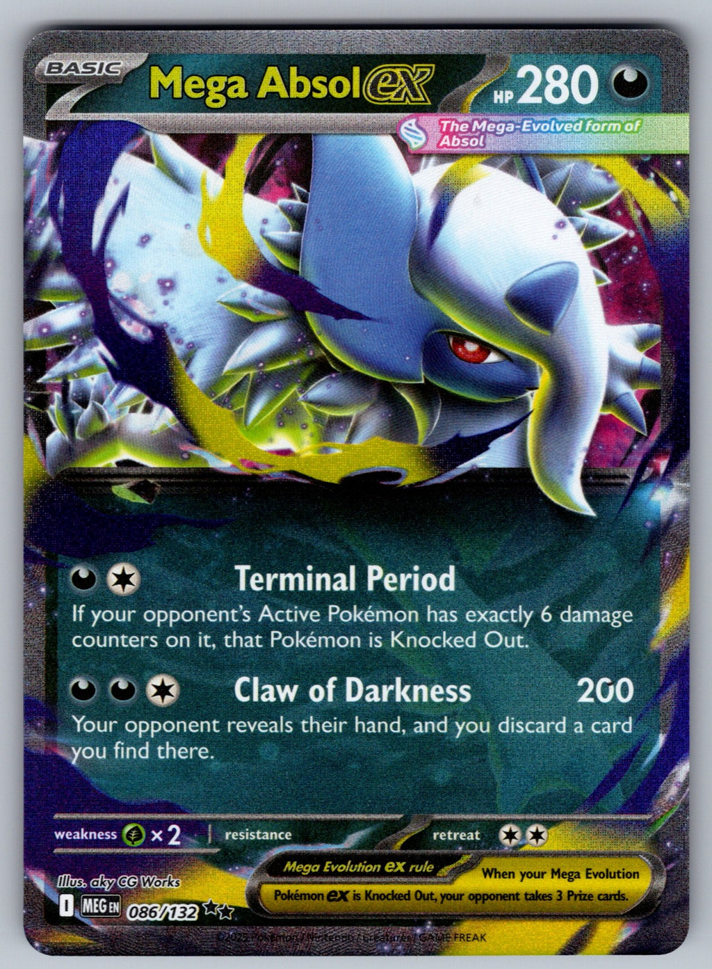 Mega Absol ex Holo Double Rare Prize Pack Series Cards 086/132 NM 2022