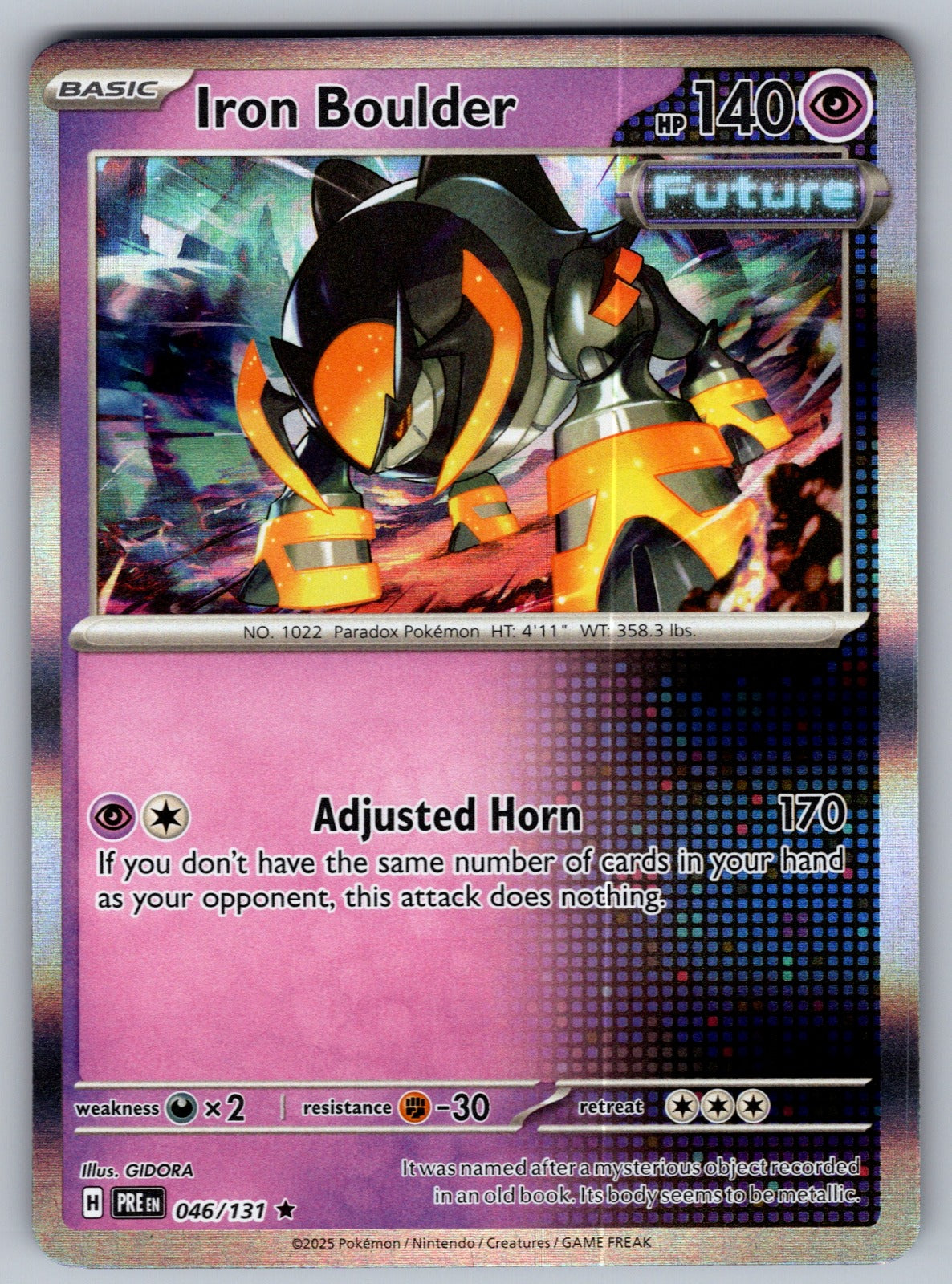 Iron Boulder Holo Rare SV: Prismatic Evolutions 046/131 NM 2025