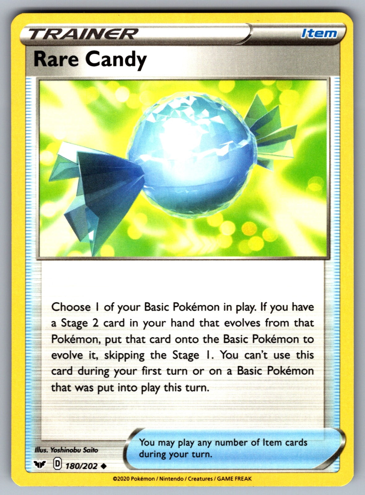 Rare Candy Uncommon SWSH01: Sword & Shield Base Set 180/202 NM 2020