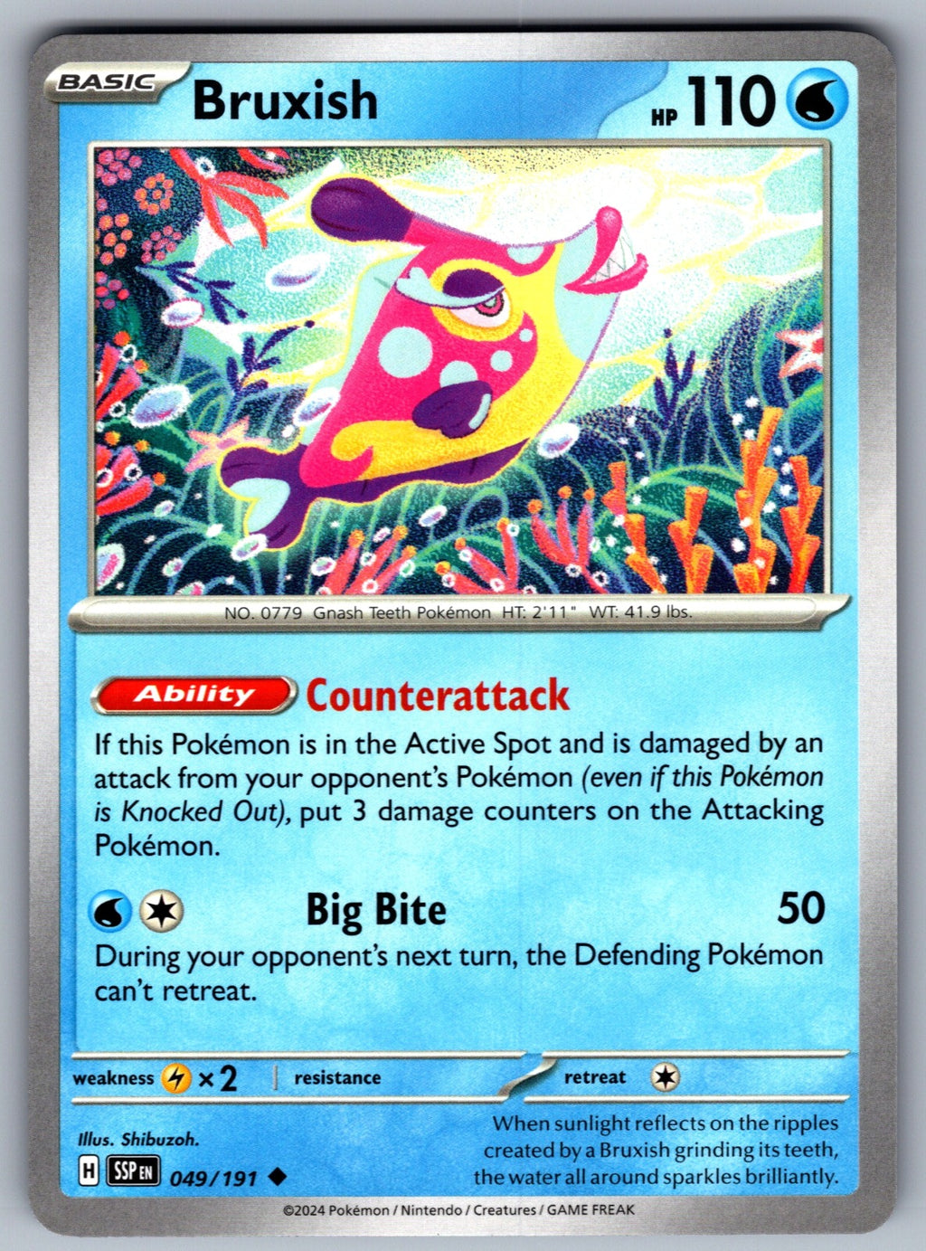 Bruxish Uncommon SV08: Surging Sparks 049/191 NM 2024
