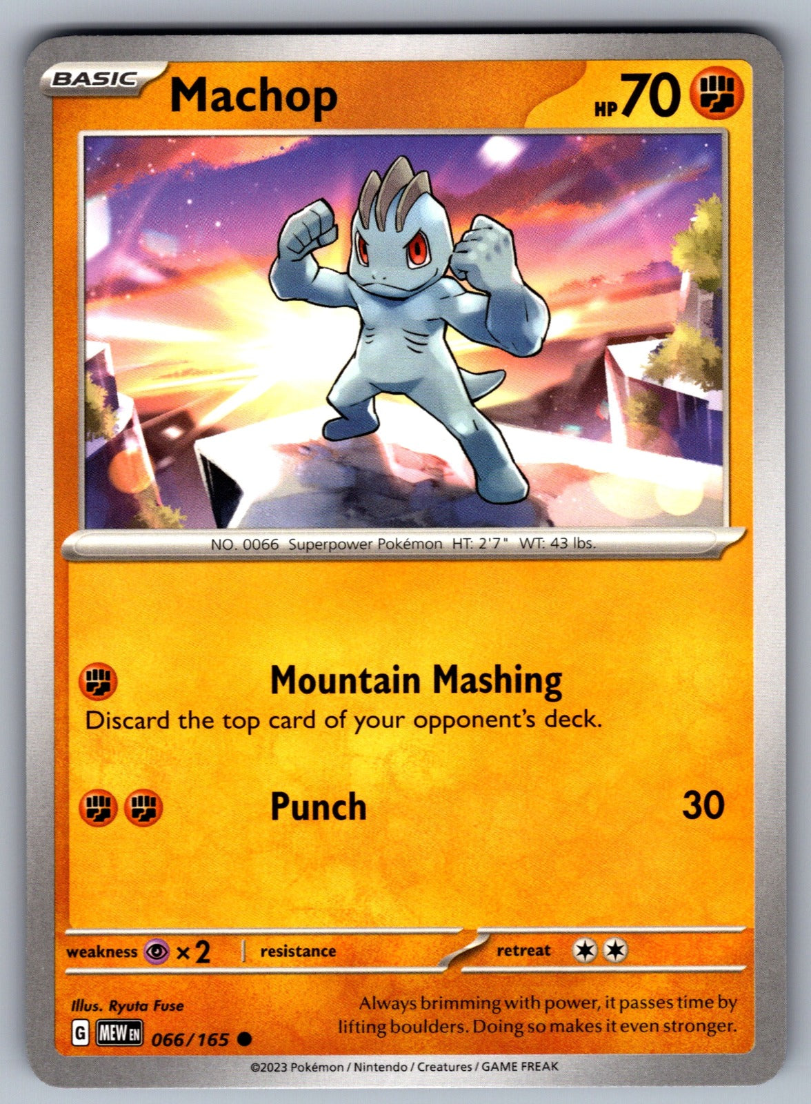 Machop Common SV: Scarlet & Violet 151 066/165 NM 2023