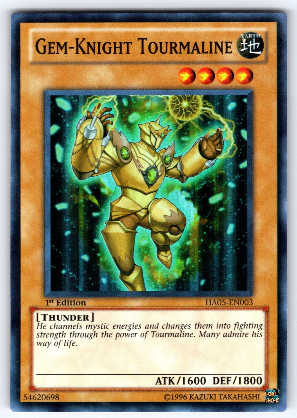 Gem-Knight Tourmaline Unlimited Super Rare Hidden Arsenal 5: Steelswarm Invasion
