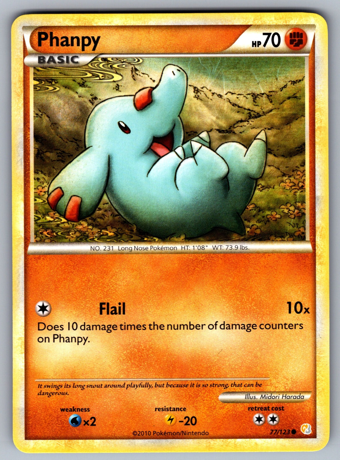 Phanpy Common HeartGold SoulSilver 77/123 LP 2010