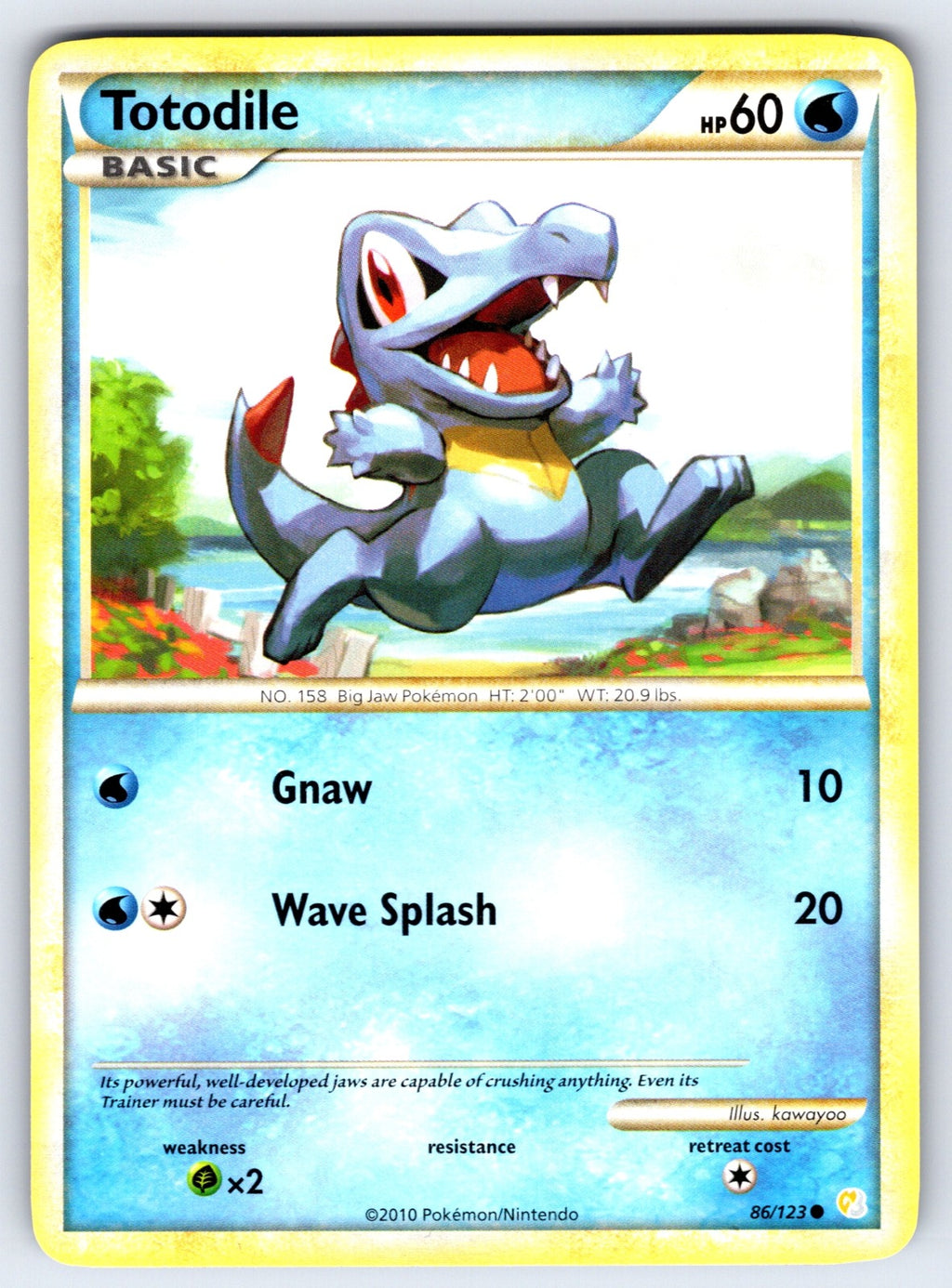 Totodile Common HeartGold SoulSilver 86/123 LP 2010